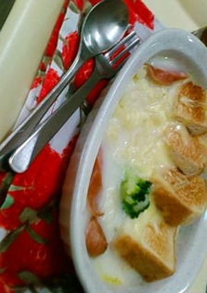 スープでパスタdeパングラタン♪-レシピのメイン写真