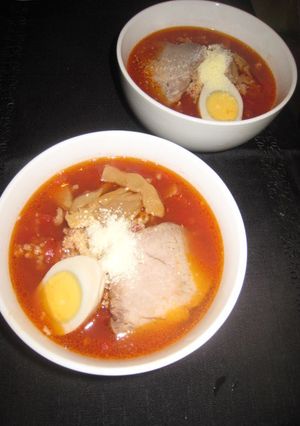 和風にんにく味のトマトラーメン-レシピのメイン写真