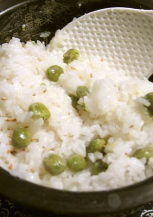 ①塩えんどう豆ご飯♪♪-レシピのメイン写真