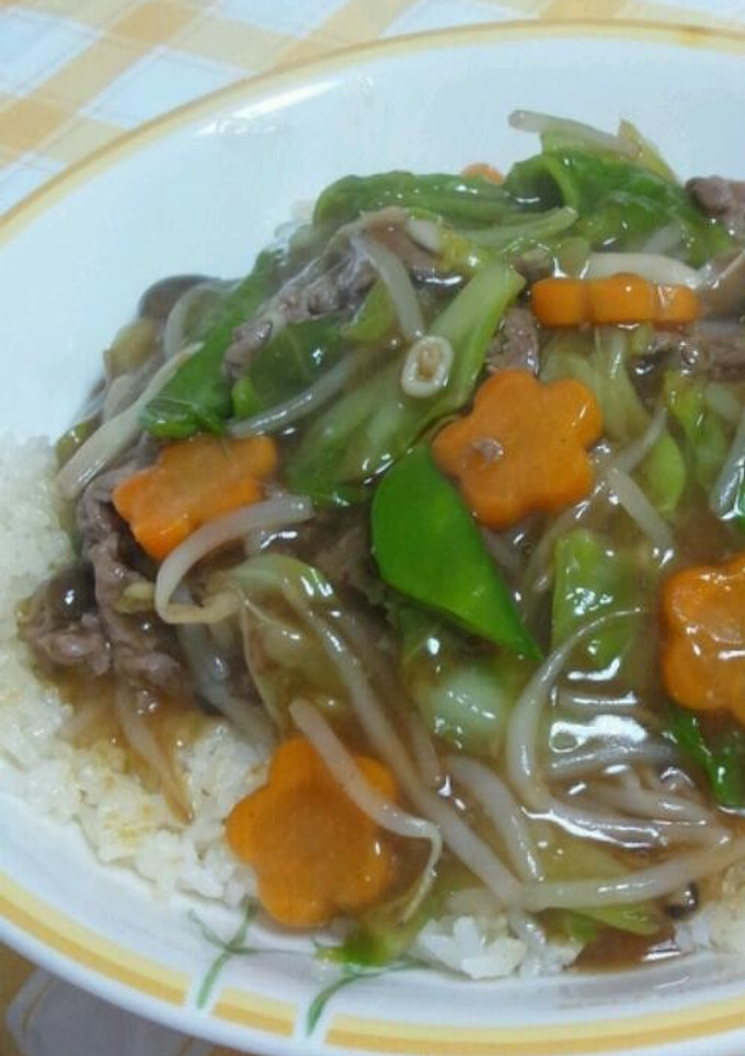 簡単☆たっぷり野菜のあんかけおこげ風-レシピのメイン写真