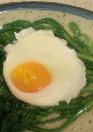 春花野菜の目玉焼きソース　♪季節ごはん-レシピのメイン写真