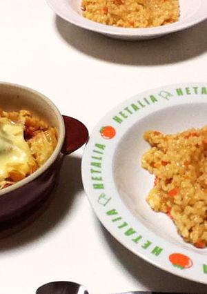【2品同時】リゾットとトマト煮-レシピのメイン写真