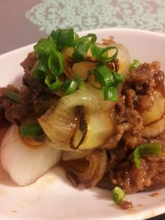新玉ねぎと牛肉の甘辛焼き-レシピのメイン写真