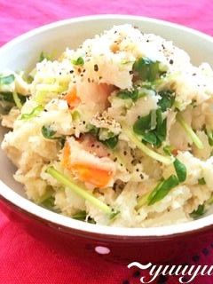 *レンジで簡単!豆苗入りポテトサラダ*-レシピのメイン写真
