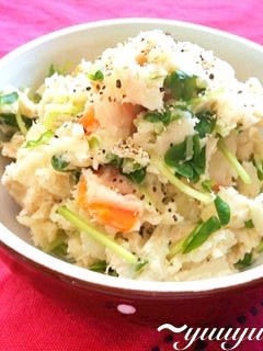*レンジで簡単!豆苗入りポテトサラダ*-レシピのメイン写真