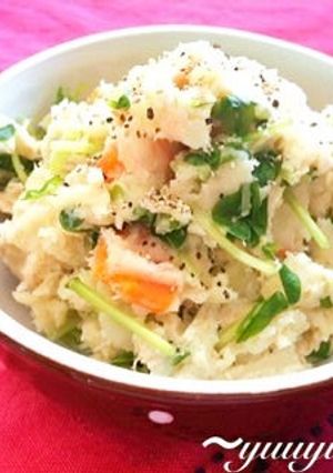 ＊レンジで簡単！豆苗入りポテトサラダ＊-レシピのメイン写真