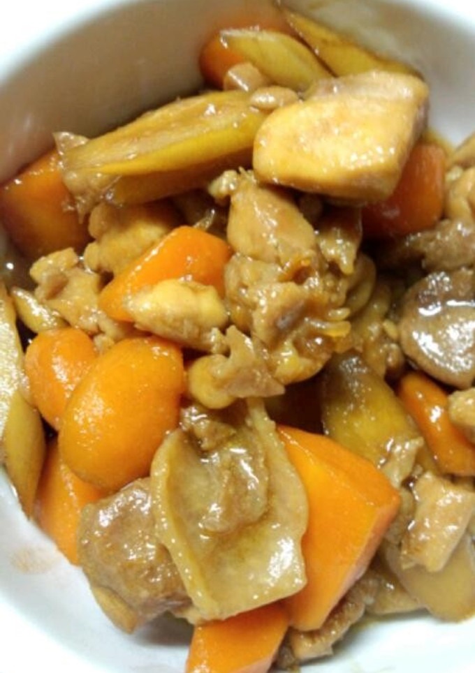 簡単！鶏肉とゴボウの煮物-レシピのメイン写真
