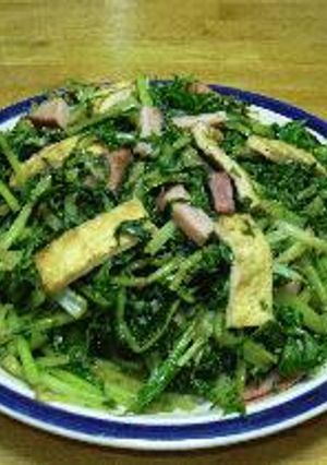 水菜をたくさん食べよう！シャキシャキ炒め-レシピのメイン写真