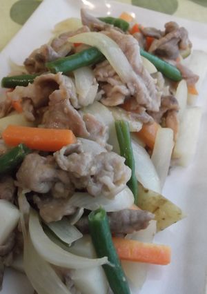 10分で完成！炒め肉じゃが　甘味噌味-レシピのメイン写真
