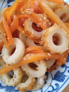 人参とちくわのバターきんぴら-レシピのメイン写真