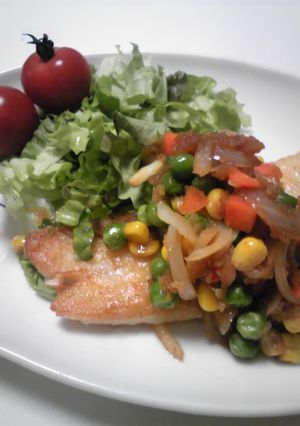 ☆お魚のムニエル☆〜りんごのソースで〜-レシピのメイン写真