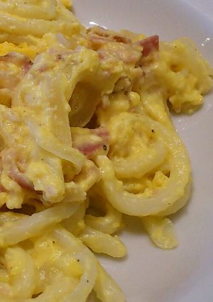 焼きうどん(カルボナーラ風)-レシピのメイン写真