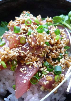 まぐろのごま納豆丼-レシピのメイン写真