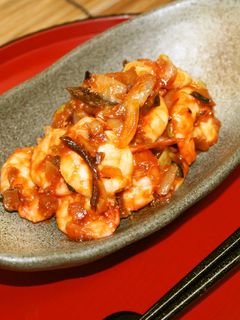 中華まぜご飯の素を使ったエビチリ-レシピのメイン写真