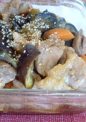 蒸し鶏となすのレンジ仕上げ-レシピのメイン写真
