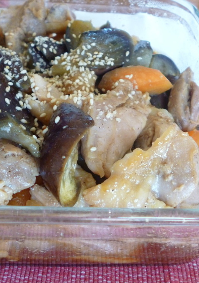蒸し鶏となすのレンジ仕上げ-レシピのメイン写真