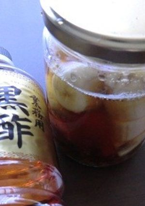 黒酢＋バナナ＋黒砂糖で、酢を摂ります。-レシピのメイン写真