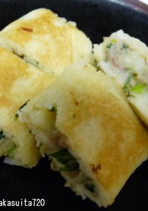 巻き巻きぎょうざパンケーキ-レシピのメイン写真