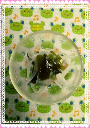 新玉葱と若布の冷奴-レシピのメイン写真