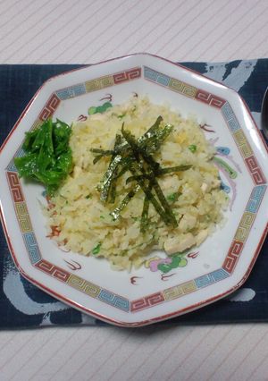 塩麹チャーハンわさび菜入り-レシピのメイン写真