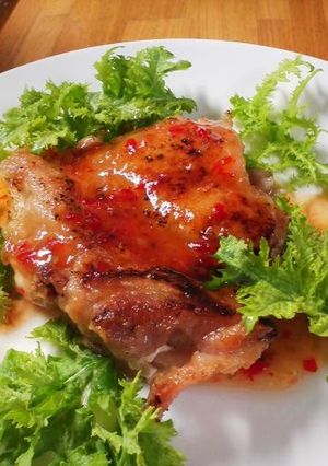 まるごと鶏もも肉のチリソース炒め！-レシピのメイン写真