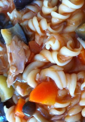 苦手野菜克服！お助けスープパスタ！！-レシピのメイン写真