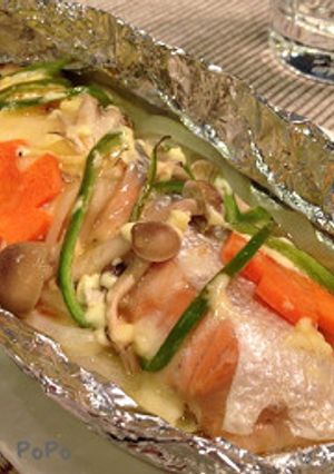 鮭と野菜のチーズホイル焼き-レシピのメイン写真