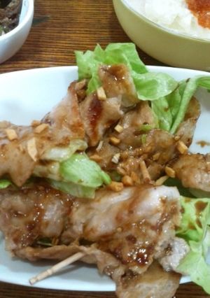 簡単豚肉のレタス巻き-レシピのメイン写真