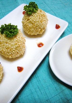 ゴマたっぷり♪【ポテトサラダボール❤】-レシピのメイン写真