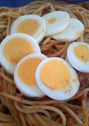 withゆで卵でプチかわパスタ-レシピのメイン写真