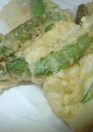 スナップえんどうと山芋の天ぷら-レシピのメイン写真