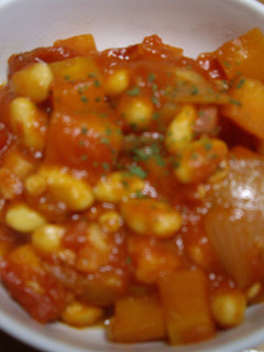 切って煮るだけ!簡単☆大豆の塩麹トマト煮-レシピのメイン写真