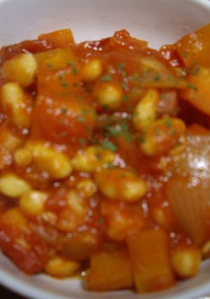 切って煮るだけ！簡単☆大豆の塩麹トマト煮-レシピのメイン写真