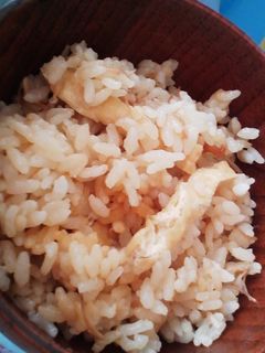 なめたけとおあげの炊き込みご飯-レシピのメイン写真