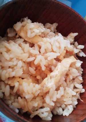 なめたけとおあげの炊き込みご飯-レシピのメイン写真