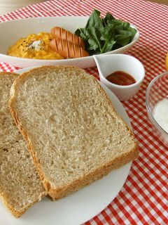 *。☆全粒粉食パン(HB早焼き)*。☆-レシピのメイン写真