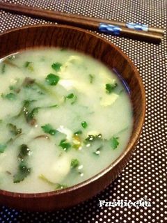 和みの味☆セリと卵のお味噌汁-レシピのメイン写真