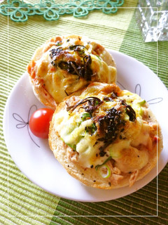 ツナ×キムチ×葱×塩昆布のトースト-レシピのメイン写真