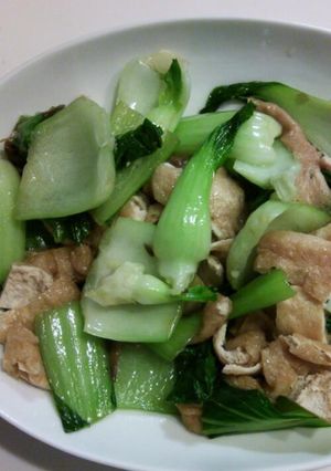 チンゲン菜と油揚げの炒め煮-レシピのメイン写真
