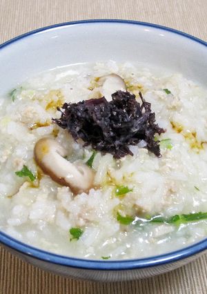鶏ひき肉と大根おろし（千切り）のお粥-レシピのメイン写真