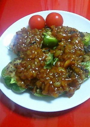 オリジナルソース☆ピーマンの肉詰め-レシピのメイン写真