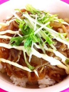 簡単!豚もやし甘酢あんかけ丼★ランチにも-レシピのメイン写真