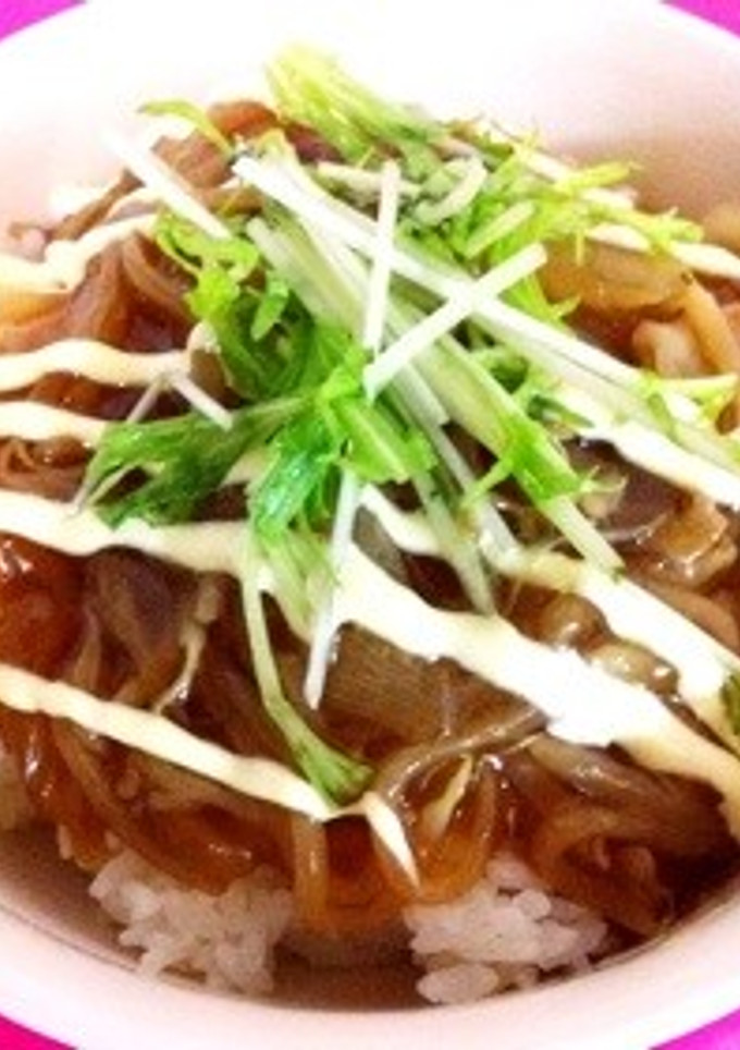 簡単！豚もやし甘酢あんかけ丼★ランチにも-レシピのメイン写真