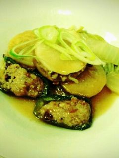 大根とピーマンの肉詰め煮-レシピのメイン写真