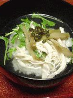 水菜とザーサイのスープ茶漬け-レシピのメイン写真