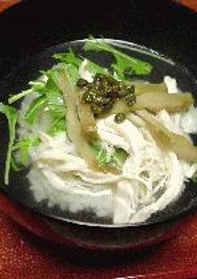 水菜とザーサイのスープ茶漬け-レシピのメイン写真