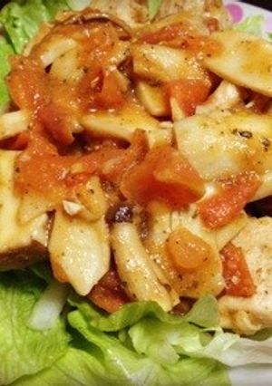 鳥ムネ肉とトマトのヘルシーソテーサラダ-レシピのメイン写真