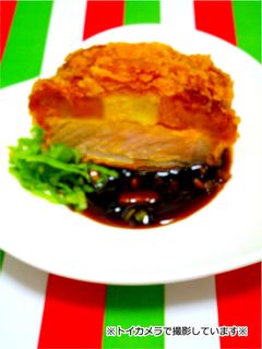 秋の試作 トンカツコロッケ 松茸ソースで-レシピのメイン写真