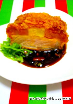 秋の試作 トンカツコロッケ 松茸ソースで-レシピのメイン写真