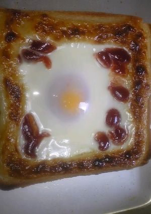 朝から贅沢☆彡目玉焼きトースト-レシピのメイン写真